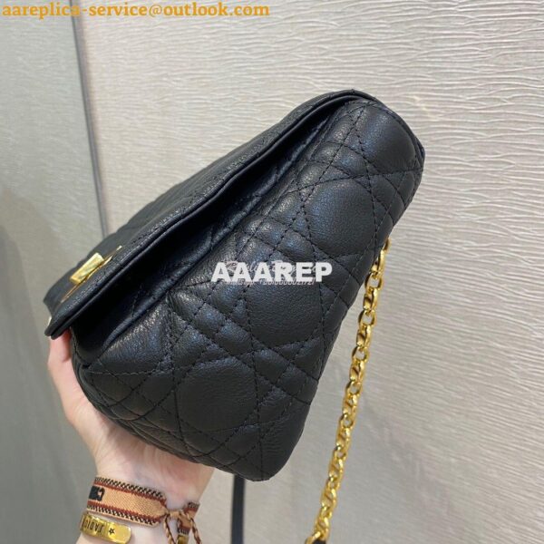 Replica Dior Large Caro Bag Soft Cannage Calfskin M9243 Black 4