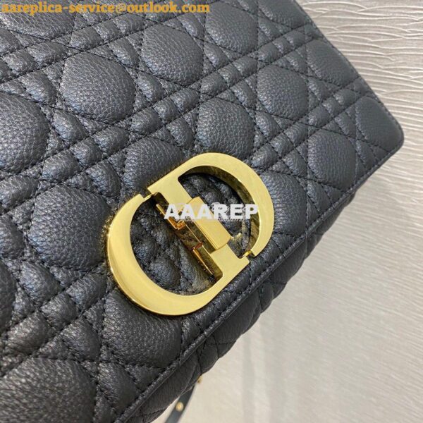 Replica Dior Large Caro Bag Soft Cannage Calfskin M9243 Black 5