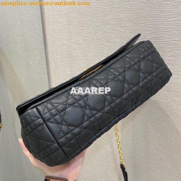Replica Dior Large Caro Bag Soft Cannage Calfskin M9243 Black 10
