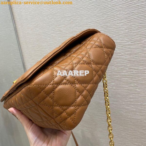 Replica Dior Large Caro Bag Soft Cannage Calfskin M9243 Cognac 3