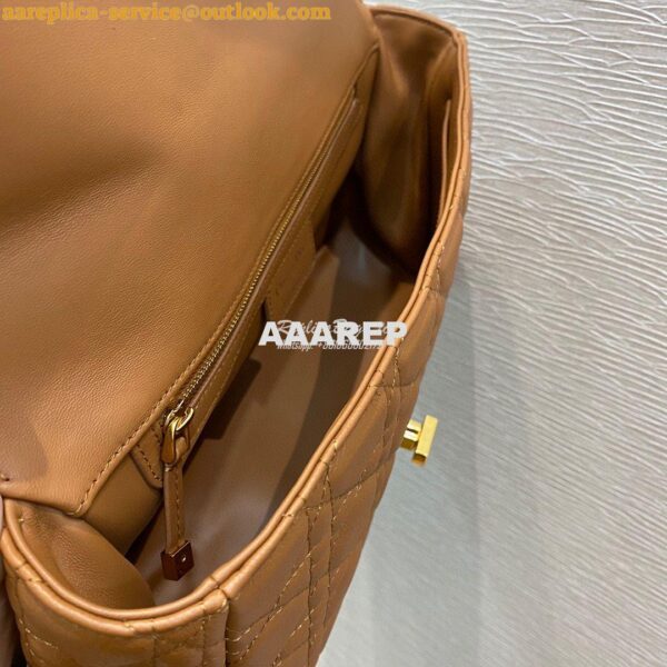 Replica Dior Large Caro Bag Soft Cannage Calfskin M9243 Cognac 8