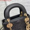 Replica Dior M0505 Mini Dior Lady Bag Black Cannage Calfskin with Diamond Motif 2