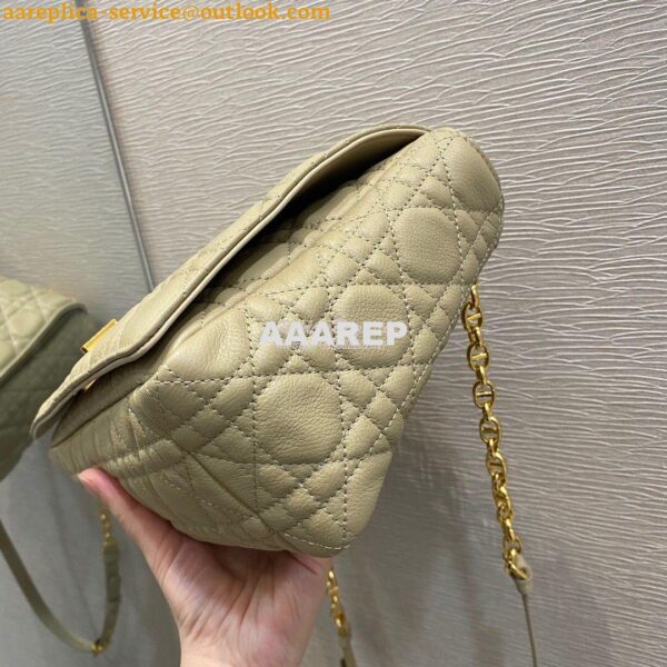 Replica Dior Large Caro Bag Soft Cannage Calfskin M9243 Nude 3