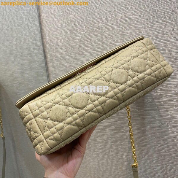 Replica Dior Large Caro Bag Soft Cannage Calfskin M9243 Nude 4