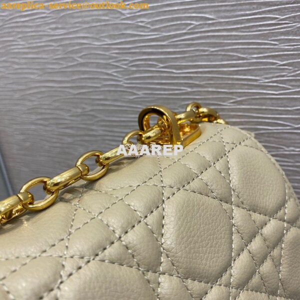Replica Dior Large Caro Bag Soft Cannage Calfskin M9243 Nude 6