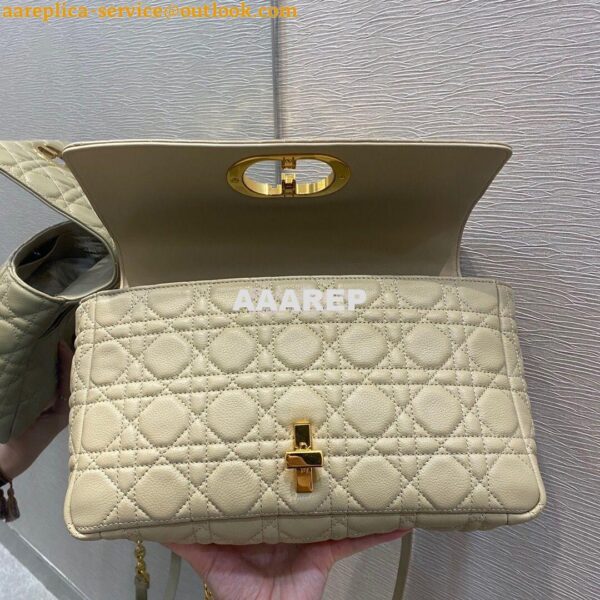 Replica Dior Large Caro Bag Soft Cannage Calfskin M9243 Nude 7