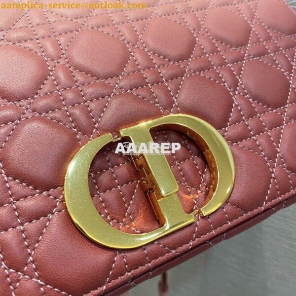 Replica Dior Large Caro Bag Soft Cannage Calfskin M9243 Pink Gradient 2