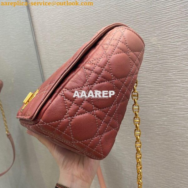Replica Dior Large Caro Bag Soft Cannage Calfskin M9243 Pink Gradient 3
