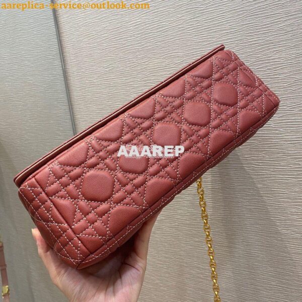 Replica Dior Large Caro Bag Soft Cannage Calfskin M9243 Pink Gradient 4