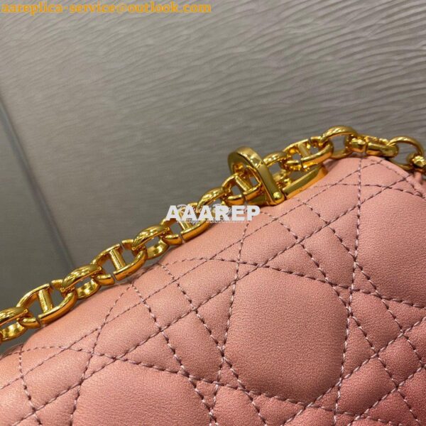 Replica Dior Large Caro Bag Soft Cannage Calfskin M9243 Pink Gradient 6