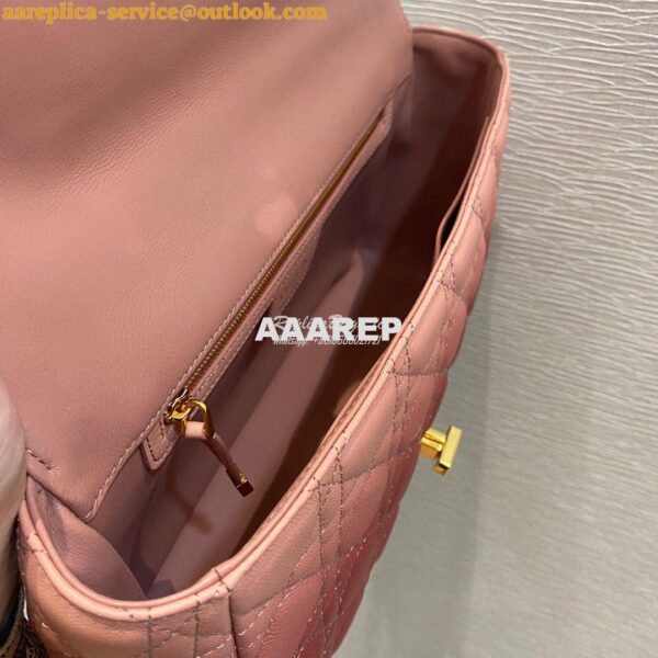 Replica Dior Large Caro Bag Soft Cannage Calfskin M9243 Pink Gradient 8