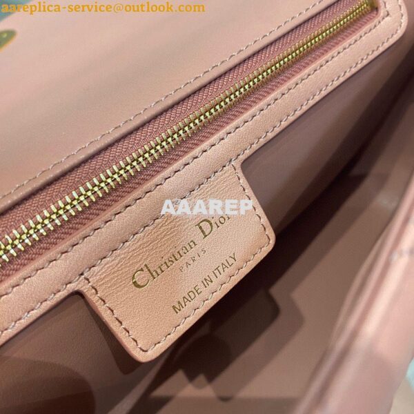Replica Dior Large Caro Bag Soft Cannage Calfskin M9243 Pink Gradient 9