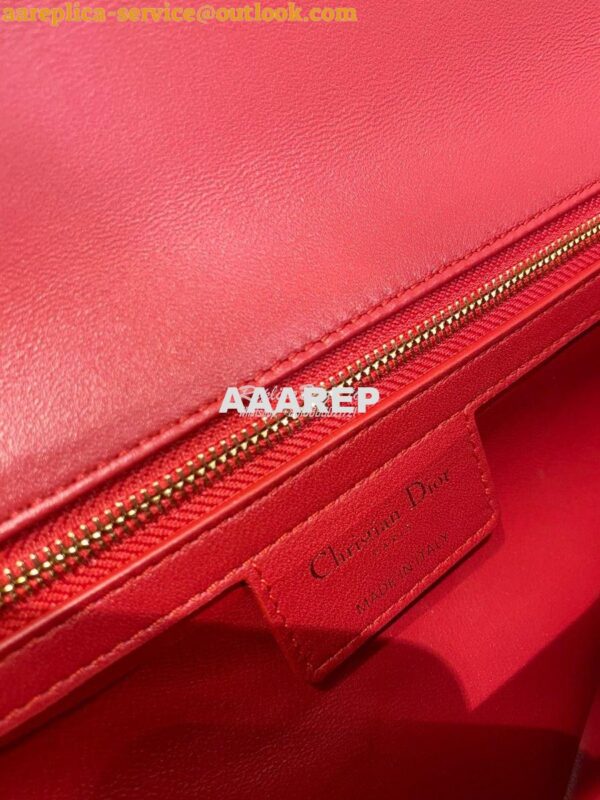 Replica Dior Large Caro Bag Soft Cannage Calfskin M9243 Red 8