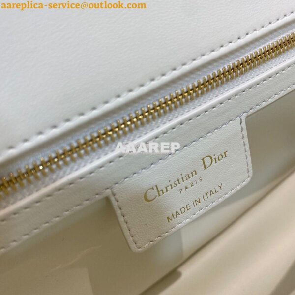 Replica Dior Large Caro Bag Soft Cannage Calfskin M9243 White 8