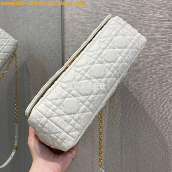 Replica Dior Large Caro Bag Soft Cannage Calfskin M9243 White 9