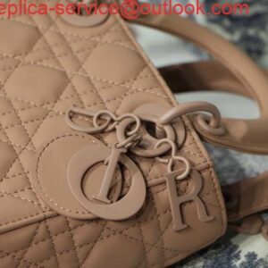 Replica Dior M0505 Mini Dior Lady Bag Cannage lambskin Tan