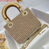 Replica Dior M0505 Mini Dior Lady Bag Cannage lambskin Tan