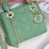 Replica Dior M0505 Mini Dior Lady Bag Green Cannage Crocodile Gold