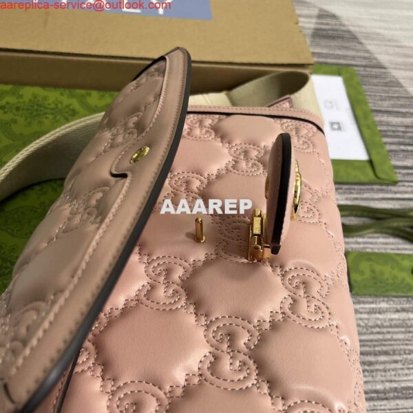 Replica Gucci 724529 GG Matelassé Small Bag Pink 6