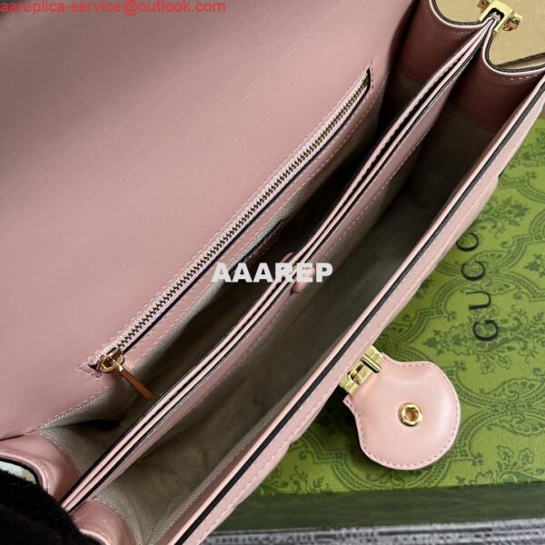 Replica Gucci 724529 GG Matelassé Small Bag Pink 7