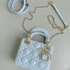 Replica Dior M0505 Mini Dior Lady Bag Kaki Cannage Crocodile Gold