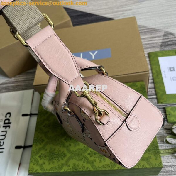 Replica Gucci 724606 Ophidia GG animal print mini bag light pink 4