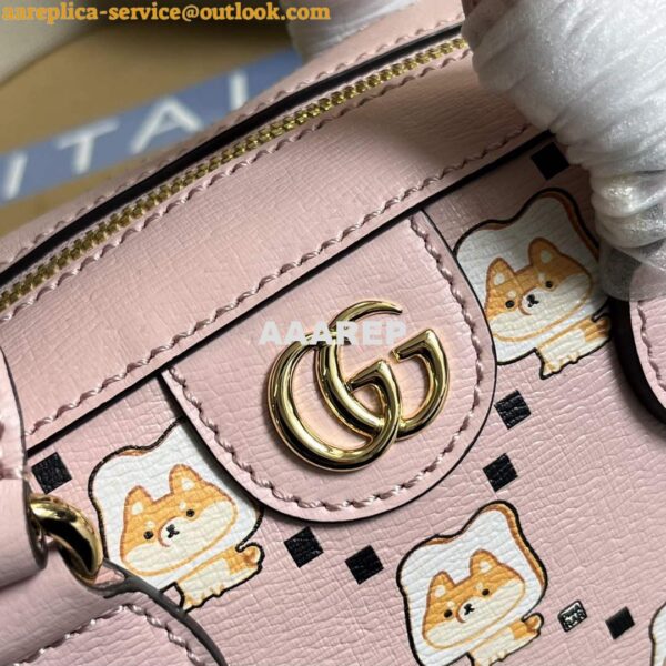 Replica Gucci 724606 Ophidia GG animal print mini bag light pink 6