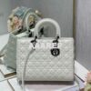 Replica Dior Large Flap Cover Lady Dior Bag in Steel Grey Lambskin Can 2