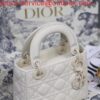 Replica Dior M0505 Mini Dior Lady Bag Light Blue Cannage lambskin Gold 2