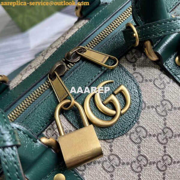 Replica Gucci 724642 Mini GG Canvas Small Duffle Bag Green 4
