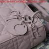 Replica Dior M0505 Mini Dior Lady Bag Pink Cannage lambskin Gold 2