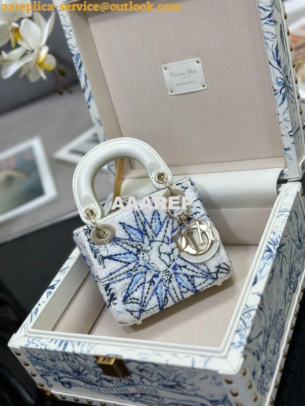 Replica Dior Limited Edition Micro Lady Dior Bag Lambskin and Satin Be