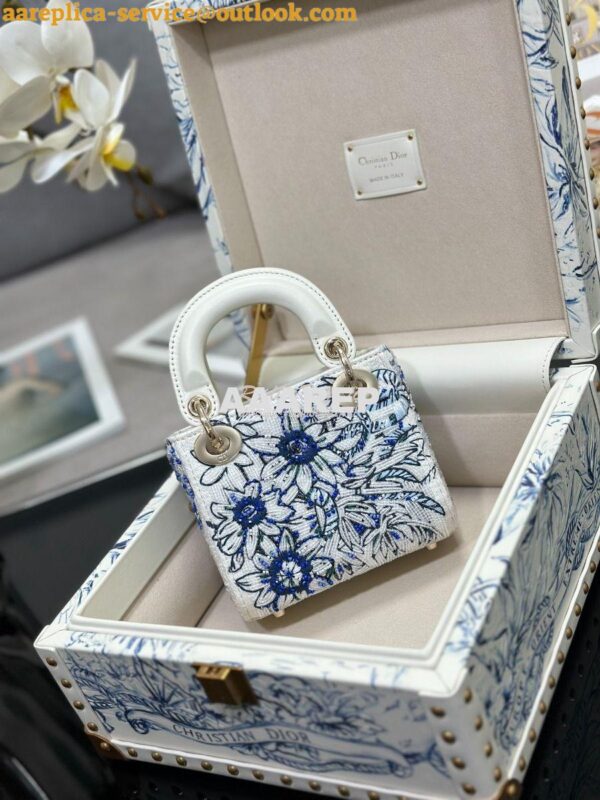 Replica Dior Limited Edition Micro Lady Dior Bag Lambskin and Satin Be 6