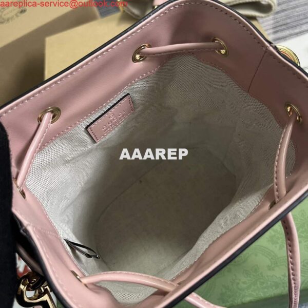Replica Gucci 728231 GG Matelassé Bucket Bag Light Pink 9