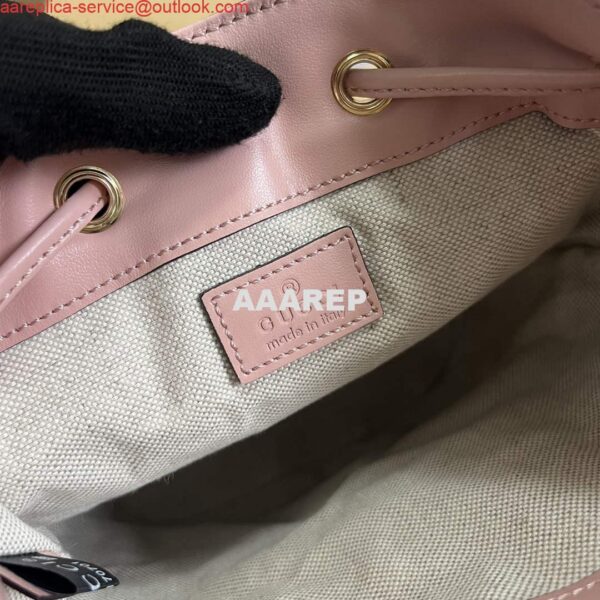 Replica Gucci 728231 GG Matelassé Bucket Bag Light Pink 10