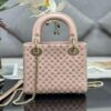 Replica Dior M0505 Mini Lady Bag White Embroidered half pearl 2