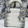Replica Dior Lizard Leather Mini Lady Dior Bag with Crystals in Electr 2