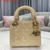 Replica Dior M0505 Mini Lady Dior Bag Apricot Patent Cannage Calfskin 2