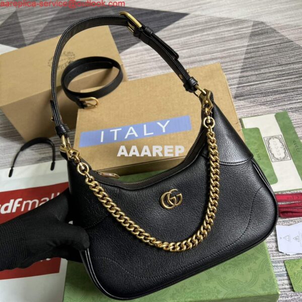 Replica Gucci 731817 Aphrodite Small Shoulder Bag Black 3