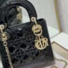 Replica Dior M0505 Mini Lady Dior Bag Apricot Patent Cannage Calfskin