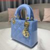 Replica Dior Medium Lady D-Life Bag M0565 Cannage Embroidery Grey 2