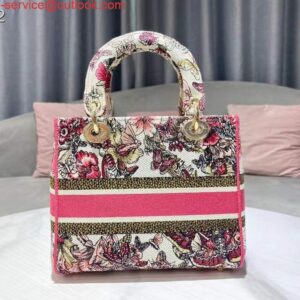 Replica Dior Medium Lady D-Life Bag M0565 Multicolor Butterfly Embroidery 2