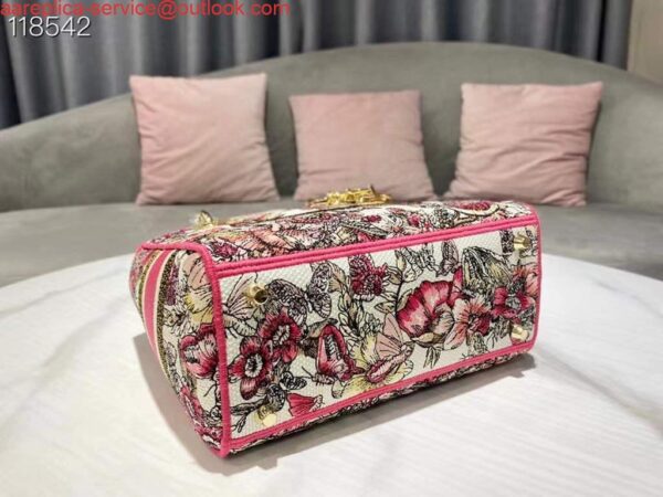 Replica Dior Medium Lady D-Life Bag M0565 Multicolor Butterfly Embroidery 8