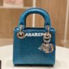 Replica Dior Lizard Mini Lady Dior Bag in Grey