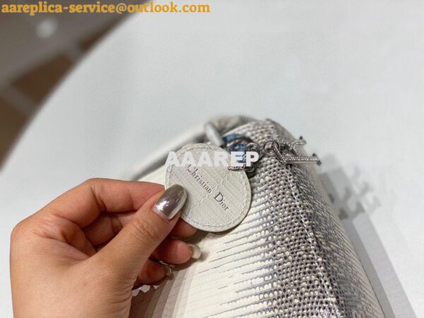 Replica Dior Lizard Mini Lady Dior Bag with Crystals Natural Lizard Hi 7