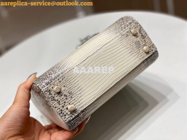 Replica Dior Lizard Mini Lady Dior Bag with Crystals Natural Lizard Hi 8
