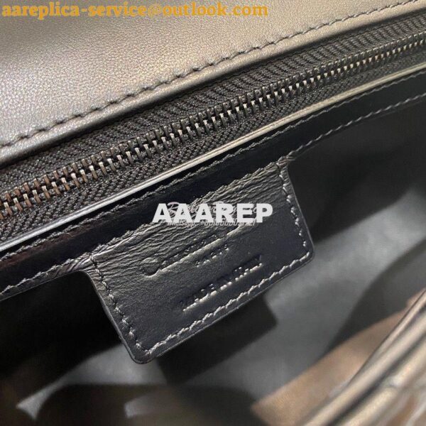Replica Dior Medium Caro Bag Black Quilted Macrocannage Calfskin with 9