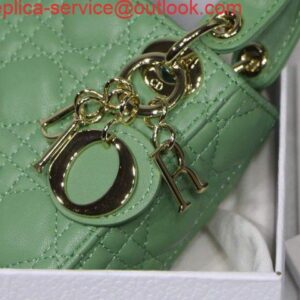 Replica Dior S0856 MICRO LADY Dior Bag Green Cannage Lambskin