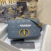 Replica Dior Medium Caro Bag Latte Quilted Macrocannage Calfskin with 2