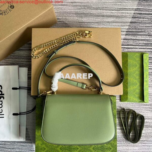 Replica Gucci 735101 Gucci Blondie Top-handle Bag Light green 3